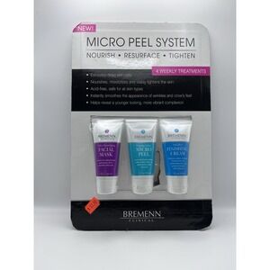Bremann Clinical Micro Peel System 3 Step Facial Kit Resurface Retighten New